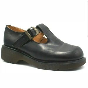 Dr. Martens Womens Shoes T-Strap Mary Jane Leather